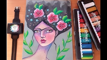 ❤️ DIY - FREE Printable to Play along #16– Using Layer Cake & Art Time Watercolors