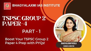 TSPSC GROUP 2 PAPER 4 PYQS
