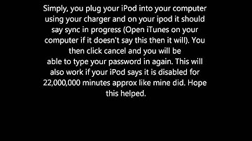 Undisable Your iPod-Even The 22,000,000 Minute Wait Problem