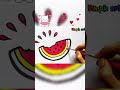 Cute Watermelon 🍉 drawing #trending #satisfying #drawing #howtodraw