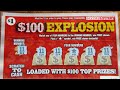 UNBELIEVABLE!!! WINALL!!! New "$100 Explosion" Scratch Off Lottery Tickets!!