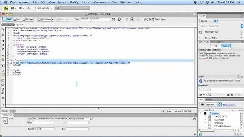 How to Turn Off CSS in Dreamweaver : CSS & PHP