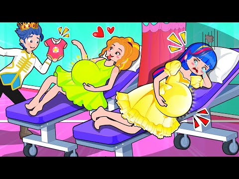 The Princesses Were Pregnant! Funny Pregnancy Situations! Hilarious Cartoon Animation