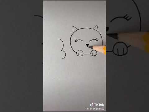 طريقة رسم قطه سهله جدااا الأطفال لا يوجد اسهل من كده لا تنسوا الاشتراك