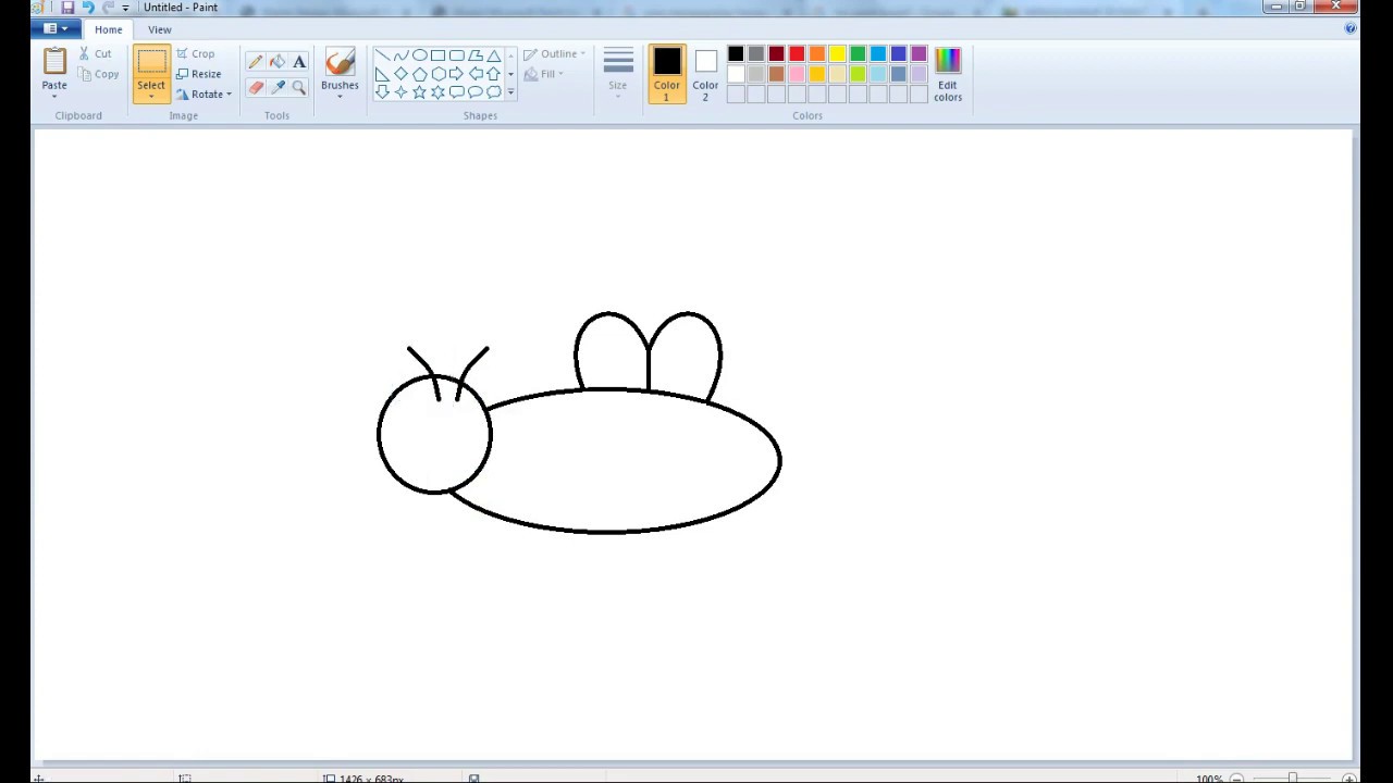 Tutorial Menggambar  Animasi Lebah dengan  MS Paint  YouTube