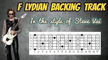 F Lydian backing track in the style of Steve Vai