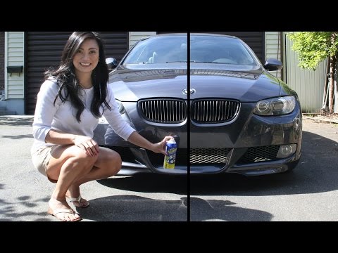 How to Plasti Dip Car Grille - Black Out Mesh Grill on BMW - Balloon method