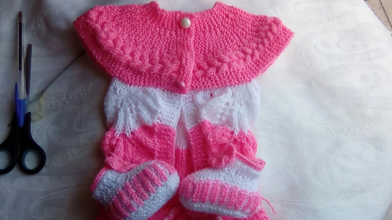 Tuto Tricot Robe Facile De Bebe Au Tricot Brassiere Bebe Au Tricot Layette Bebe Au Tricot Part 1 3 Youtube