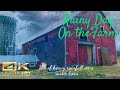 Relaxing rain sounds|heavy rain on a rustic barn| 4k UHD for sleep and relaxation |1hr white noise 😴