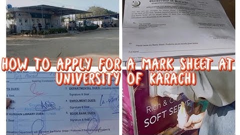 How to Apply for a Mark Sheet at University of Karachi | Detailed Video  | Rana
