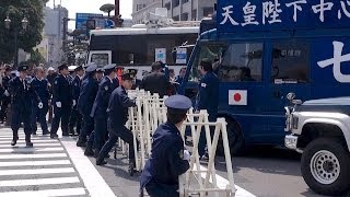 鹿児島の反原発デモに右翼街宣車11台来襲