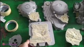 Powdercoating Mesin YMH Scorpio Z, Black semi gloss