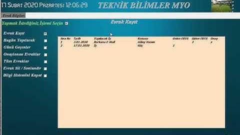Excel UserForm Vba Personel bilgi girişi - Evrak Takip