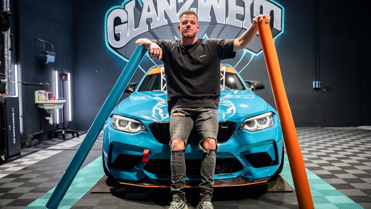 DieGlanzwelt | VOLLFOLIERUNG BMW M2C Miami Blue Inozetek + Full Detailing