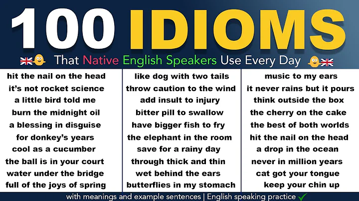 100 ENGLISH IDIOMS That Native English Speakers Us...