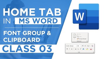 Home Tab in MS Word - Font Group & Clipboard - MS Word Training - Class 03 - हिंदी / اردو