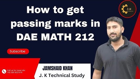 How to get passing marks in DAE MATH 212 ( only for weak Students)