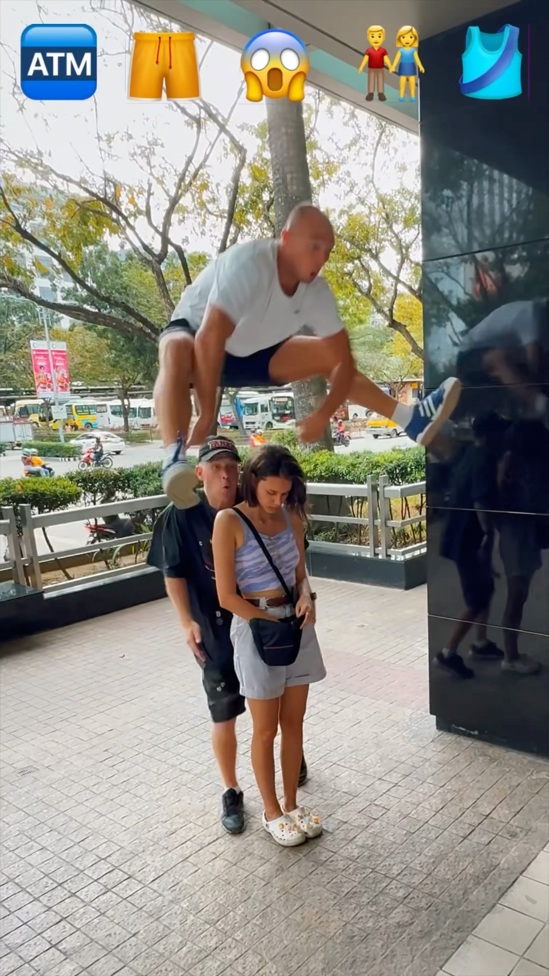 Parkour Pranks and Stunts with Emojis pt.14?#kiryakolesnikov #prank #funny #stunt #parkour #comedy