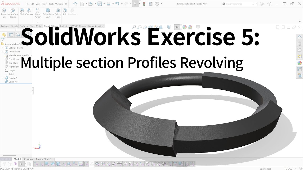 How to Revolve with Multiple Section Profiles in a 3D Sketch ...