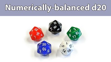 Numerically-balanced d20 dice