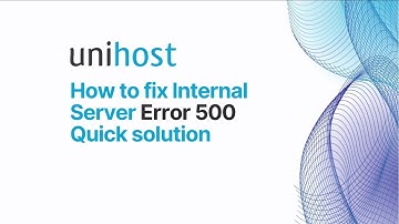 How to fix Internal Server Error 500 - Quick Solution
