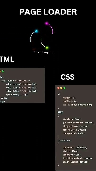 page loader Html css |CSS Page Loader Animation | Web Development ...