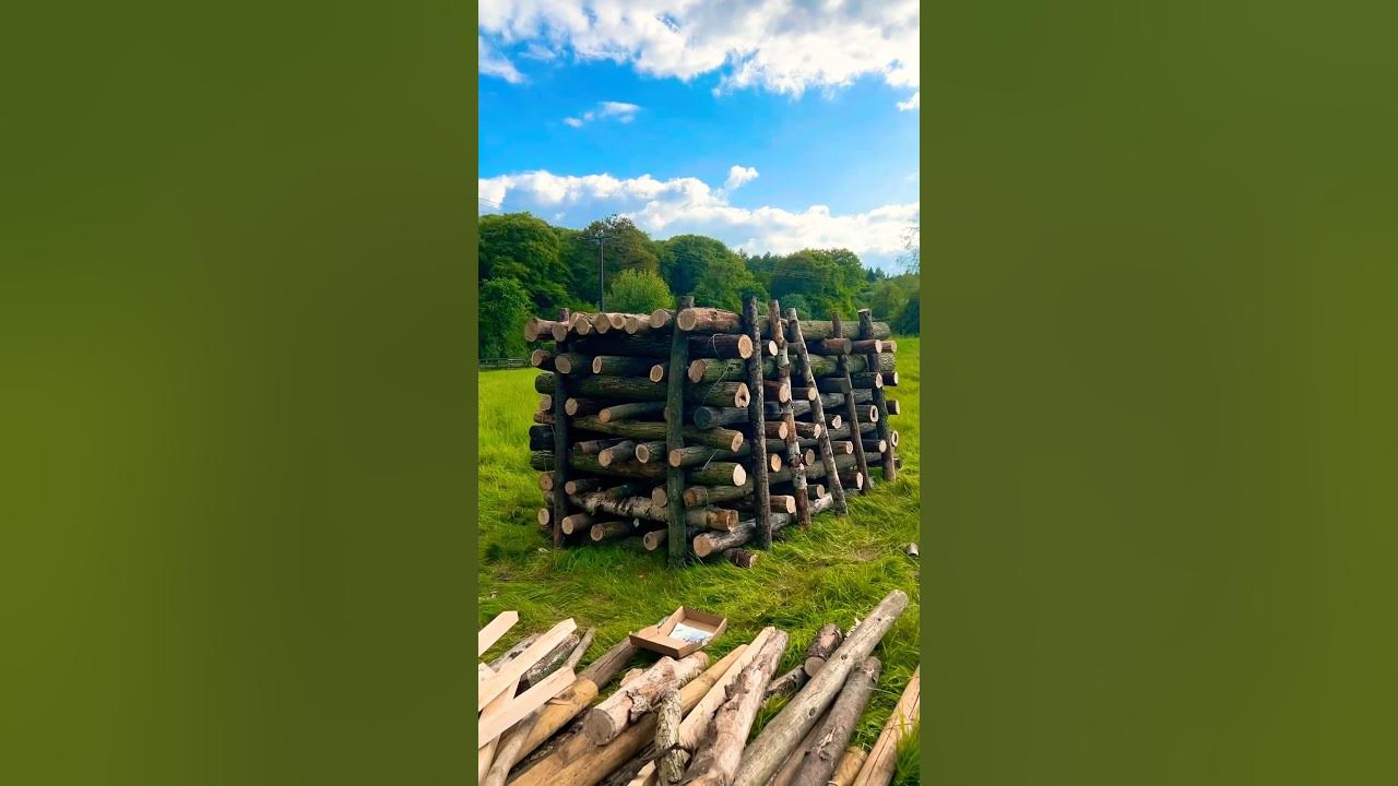 The funeral pyre for the Heart Shaped Box music video shoot is complete