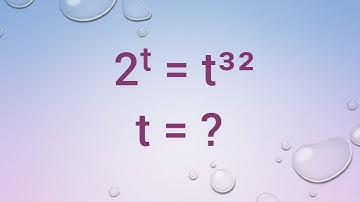 Only 10% Students slove this Exponential Math Olympiad Question | t^2 = t^32 |