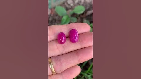 Đôi Ruby Yên Bái thịt đẹp màu tốt #gem #gemstone #ruby