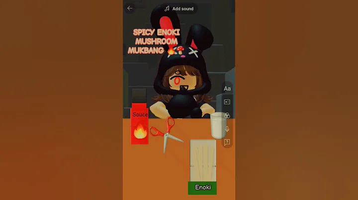 roblox spicy enoki mushroom mukbang #roblox #enokimushrooms #mukbang #funny #eating #food