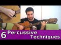 6 Percussive Fingerstyle Techniques & 15 Exercises - Guitar Lesson w/ TAB | LickNRiff