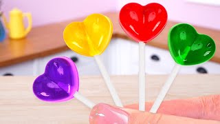 Tasty Lollipop Heart 🍡 Miniature Fruits Lollipop Candy Recipe | Perfect 1000+ Miniature Ideas