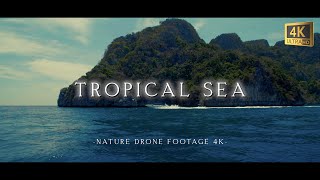 Tropical Sea - Calming Music With Beautiful Natural Landscapes - Video For Relaxation - (4K UHD)