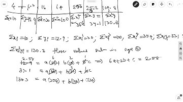 P&S-Curve Fitting-Fit a second degree polynomial to the following data by least squares-class5