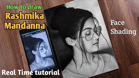 How to Draw Rashmika Mandanna | Real time Tutorial | Lesson 2 (FACE SHADING)