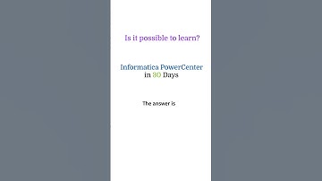 Informatica in 30 days