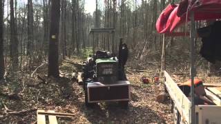 Holz machen Fendt 203 VA Holz rücken Forstseilwinde Holz fahren mit Tandem