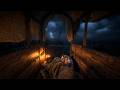 Arthur & His Loyal Dog Sleeping in a Cozy Wagon During a Thunderstorm Night | RDR2 ASMR