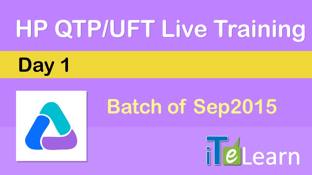 QTP/ UFT Live Training Day01 Demo Session for Beginners YouTube