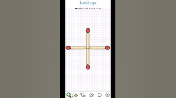 Brain Games Crazy Puzzles Level 132 | Move the match to create square Solution WalkThrough