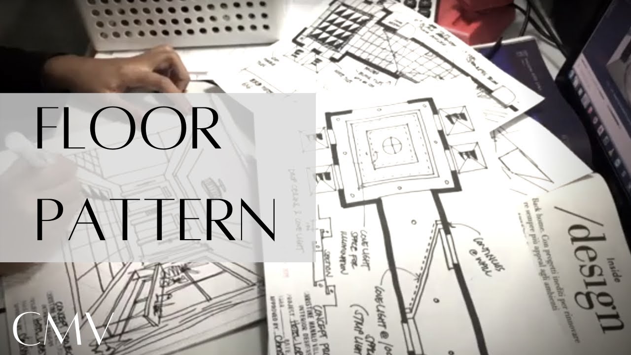 FLOOR PATTERN SKETCH | Interior Design Phase | Freehand Sketch And Conceptualization