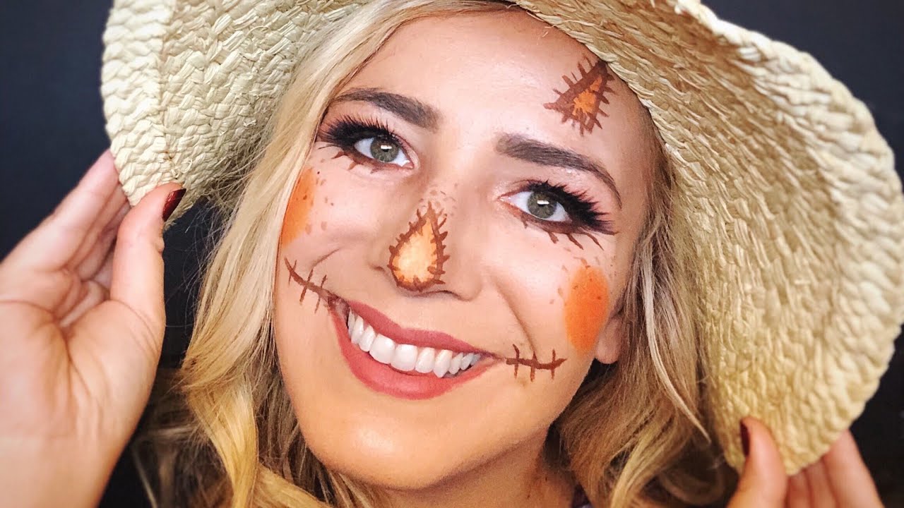 Halloween Scarecrow Makeup Tutorial - YouTube