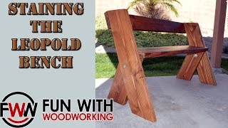 Today I show you how I stained and finished the Leopold bench Watch me build the bench here: https://youtu.be/-RQcqP64Wxw 