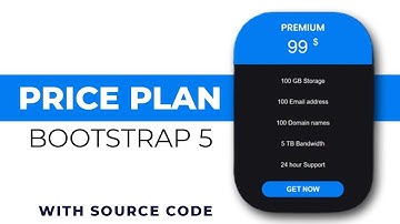 How To Make Pricing Table Using HTML And CSS | Bootstrap 5 Price Plan