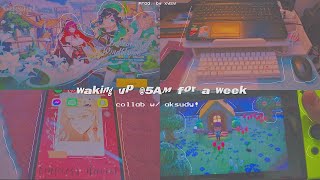 waking up @5am for a week (but not really) ☕ : acnh, ventis banner, & aot s4  [ w/ aksudy ]