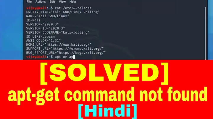 Fix sudo apt-get command not found in Linux Language Hindi