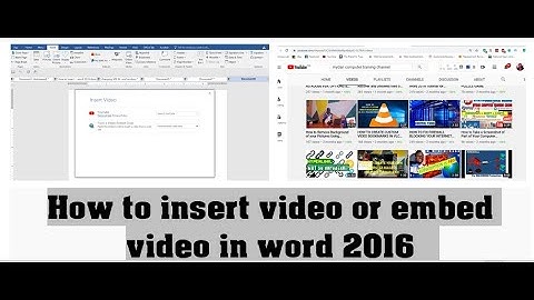 How to insert video or embed video in word 2016