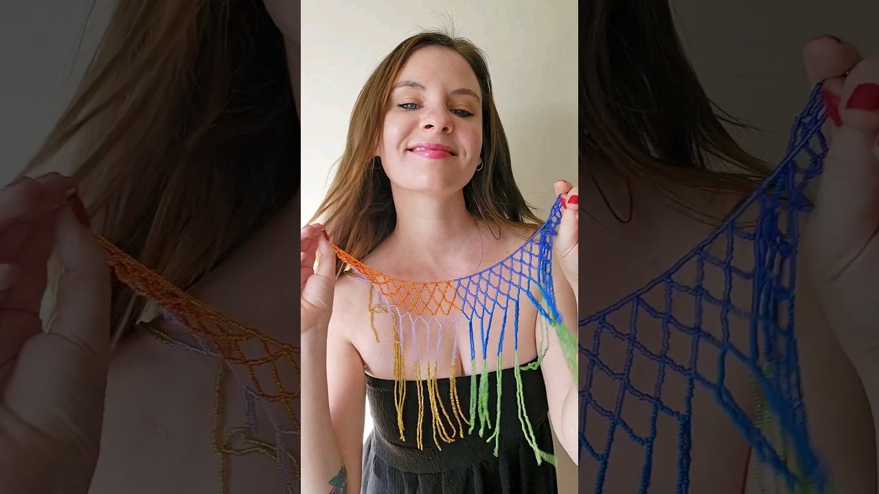 made my necklace from hundreds of tiny beads 