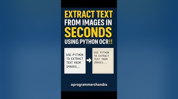 Extract Text from Images in SECONDS using Python OCR!!  #learnpython #programmerchandra #ocr