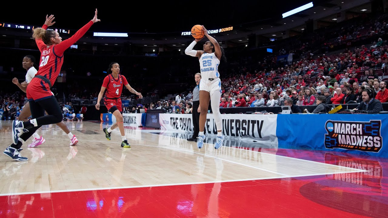 Video: UNC Women's Basketball Downs St. John's In NCAA Round Of 64 - Highlights